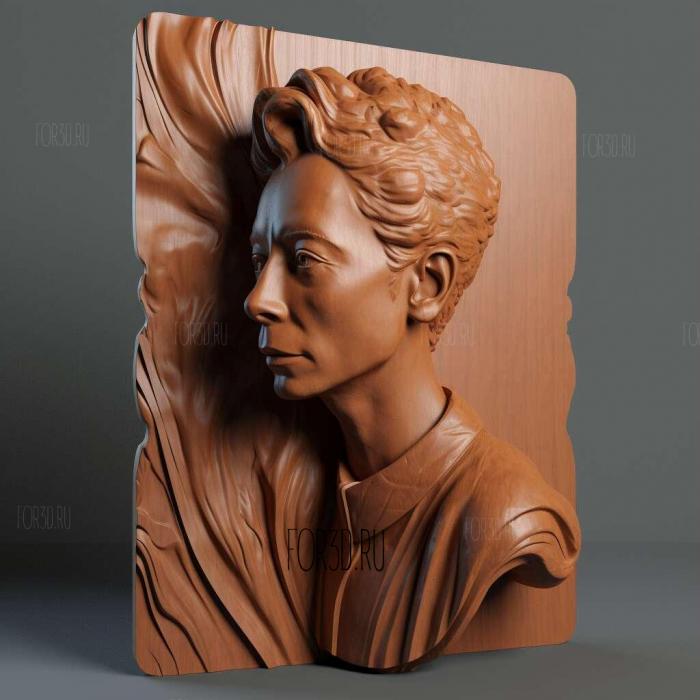 tilda swinton 2 stl model for CNC